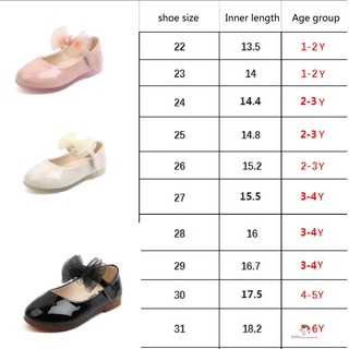 XZQ7-Baby Girls Leather Shoes, Solid Color Soft Sole Flat Shoes with Decorative Bow Knot, Pale Pink/ Beige/ Black (6)