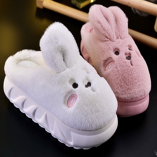 2021 Bunny Cute Cartoon Cotton Slippers Female Winter Dormitory