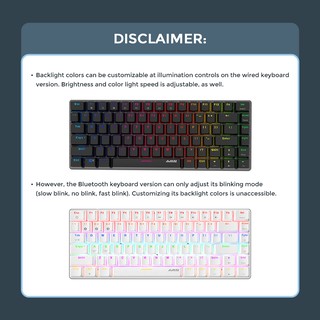 AJAZZ AK33 RGB Gaming Mechanical Keyboard Bluetooth and Wired Connection 82-Key Layout (8)