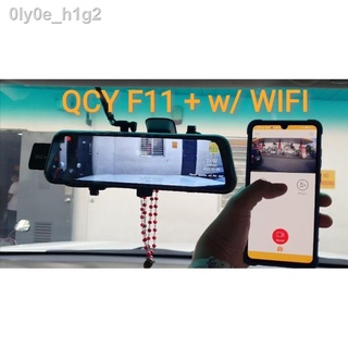 ﹉Dashcam QCY F11 Plus WIFI 2K Car Dvr Camera 9.66 Inch