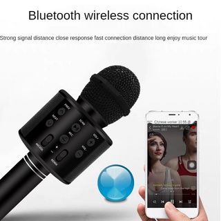 Mobile Phone Karaoke Microphone Audio Integrated Microphone Wireless Bluetooth Microphone Speaker
