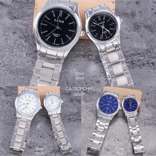 couple watchstainless watch●❁CASIO steel silver fashion couple watch #CA28CPCHP