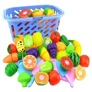 Kids Cutting Vegetables Fruits Educational Kitchen Toys