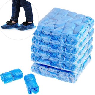 Disposable shoe cover indoor non-slip thickening wear-resisting adult household foot cover plastic non-slip waterproof rain proof(100 only)