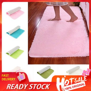 【HY】Candy Color Soft Anti-Skid Carpet Flokati Shaggy Rug Living Bedroom Floor Mat