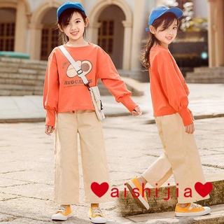 readystock ❤ aishijia ❤【110--170】Girls' Autumn Clothing Suits New Style Children's Spring and Autumn Older Children's Western Style Elementary School Girl Clothes Fashionable Autumn and Winter Suit Western Style Trend Comfort and Casual (3)