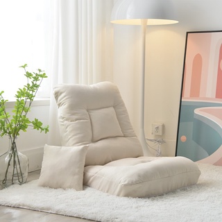 【Free Pillow】Lazy sofa tatami folding single small sofa bed chair computer bedroom balcony bay
