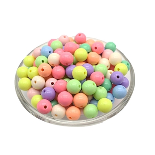 500pcs Acrylic round Beads Plastic Bead Solid Color round Beads Beads Straight Hole Beaded diyJewelry Accessories