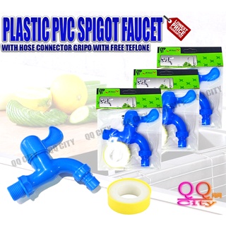 Multipurpose Plastic PVC Spigot Faucet with Hose Connector Gripo with free teflone
