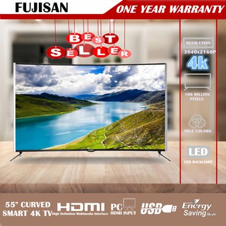 Fujisan 55inch 4K Curved Slim Ultra HD Smart Frameless LED TV LED-8055