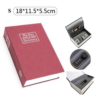 Combination Lock Money Box Coin Storage Books Metal Steel Cash Secure Hidden English Dictionary Book (2)