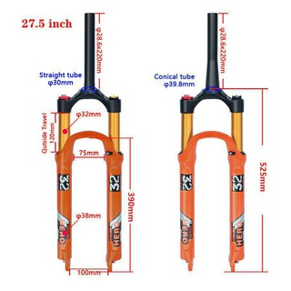 Spot Goods✻∈◑Magnesium alloy mountain bike air fork front 26 27.5 29 inch 120mm stroke bicycle shock (6)