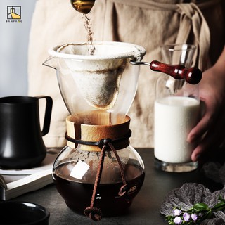BANFANG Flannel coffee pot high temperature glass drip pot