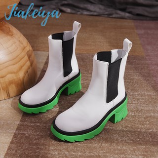 JIAFEIYA New Fashion Women's Platform High Heels Thigh High Boots Calf Chelsea Boots Women's Boots