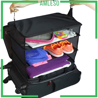 [AMLESO]Portable Stow-N-Go Travel Luggage Organizer Packing Cube Hanging Travel Bags