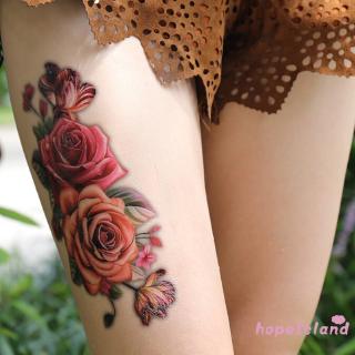 Fashion Fake Temporary Tattoo Sticker Rose Flower Arm Body Waterproof Women Art