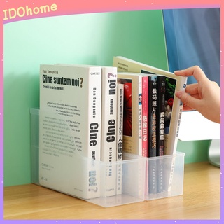 YOOLI HOME Student Desk Book Storage Box Transparent Desktop Student Book Organizing Box Book Standing Shelf File Rack (1)