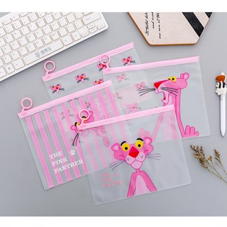 Pink Leopard Unicorn Student Pencil Case File Storage Bag (5)