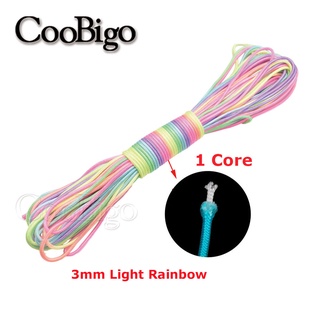 ▪3mm Rainbow Parachute Cord Lanyard Braided Rope for Paracord Bracelet DIY Keychain Survival Wristba