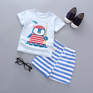Summer Baby Kids Boys Cotton T-shirt+Short Pants (2)