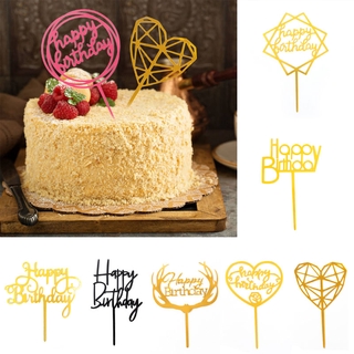 Cake Topper Happy Birthday Acrylic Card