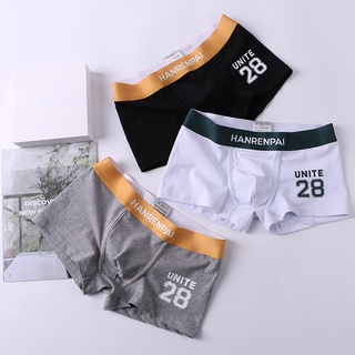 Korean Style Sports Men Underwear Trendy Men's Underwear Breathable Personality Youth Boxer Printed Panties Male