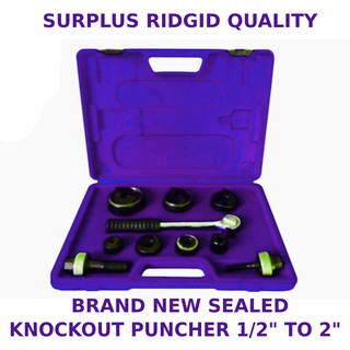 Manual Knockout Puncher FUJIMA JAPAN Ridgid Quality 1/2" to 2" SET