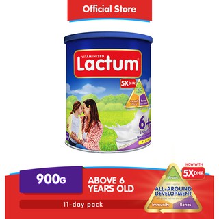Lactum 6+ Plain 900g Milk Drink for Children 6 Years Old and Above