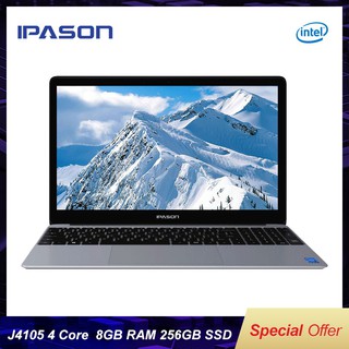 IPASON Laptop P1 15.6-inch IPS Convenient Notebook Computer Business Office Student Quad-Core J4125