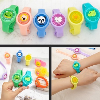 ❃Kids Mosquito Watch Repellant Led Watch Cute Cartoon Kids Natural Mosquito Repellent Bracelet♗
