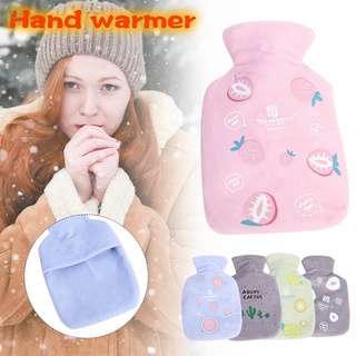 Reusable Cute PVC Winter Warm Heat Hand Warmer Hot Water Bottle with Soft Removable Cozy Cover