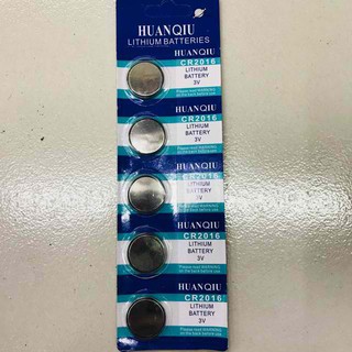 HUANQIU CR2016 Lithium Cell Button Battery 5 Pieces