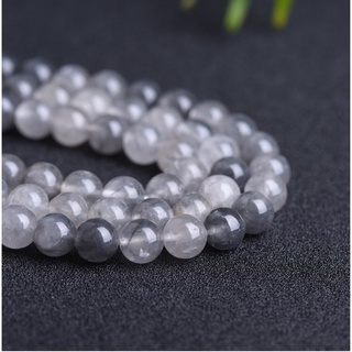 Natural Cloud Quartz 4-12mm round Gemstone beads for 925 sterling silver Jewelry Making Necklace Bracelet 15inch ICNWAY