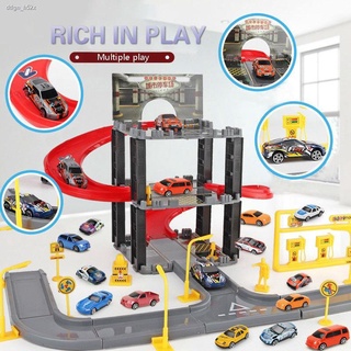 ▦Kids manual adventure car tracking educational rescue car adventure toy parking simulation gift boy