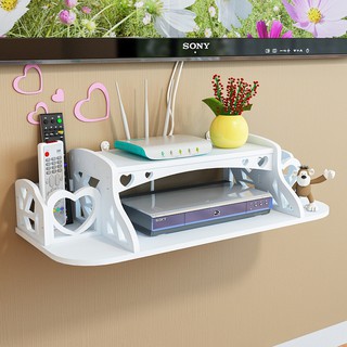 TV Box Router PC DVD Player Space Wall Mount Storage Shelf Holder Stand Rack eNk9