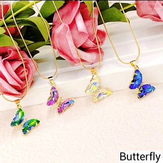 18k Gold Butterfly Pendant Necklace Accessories for Women (Tala by Kyla Inspired)