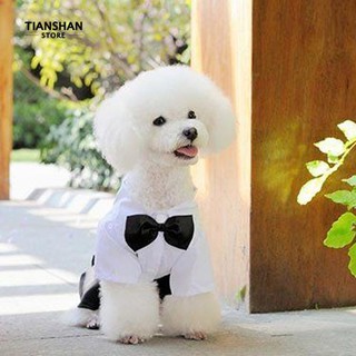 Pet Dog Cat Clothes Prince Tuxedo Bow Tie Suit (1)