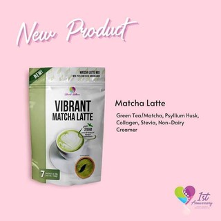 [VIBRANT WELLNESS] Matcha Latte Green Tea/ Matcha Psyllium Husk Collagen Stevia Non-Dairy Creamy