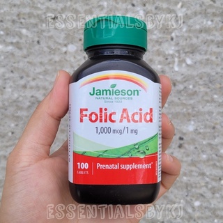 Jamieson Folic Acid 1,000mcg/1mg Prenatal Supplement - 100 Tablets