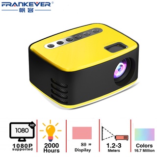 FrankEver Mini Portable Projector 1080P HD LED Home Media Video Player 320x240 Pixels Portable Child