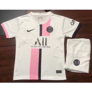 Top Quality 2021 Paris Saint Germain PSG Away Jersey Set Kids Football Soccer Jersey Shirt+Shorts Suit