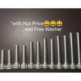stainless Allen 6mm bolts with nut price&free Washer ☺️