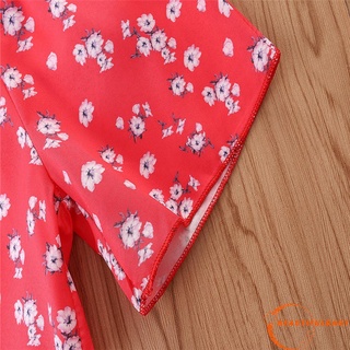BღBღBaby Camisole + Shorts, Flower Printing with Bow Decoration Cool Summer Clothing (8)