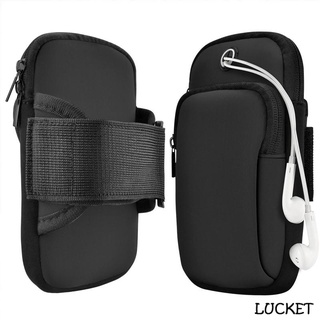 Sports Armband, Multifunctional Pockets Exercise Workout Running Waterproof Arm Bag BlackLK