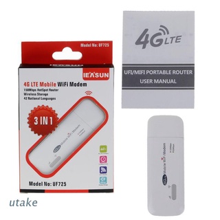 Utake 4G FDD LTE Wi-Fi Router Unlocked Pocket Network Hotspot USB Wifi Routers Wireless Modem with SIM Card Slot UF725