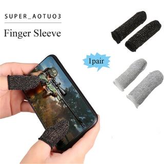2PCS Sleep-proof Sweat-proof Professional Touch Screen Thumbs Finger Sleeve for Pubg Mobile Phone Game Gaming Gloves
