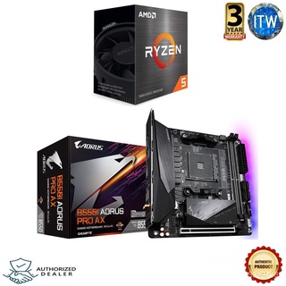 【Spot Goods】AMD Ryzen 5 5600X Processor with GIGABYTE B550I AORUS PRO AX Motherboard Bundle C52I