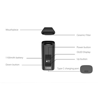 Yocan Vane Portable Vaporizer DRY HERB KIT Ceramic Chamber Haptic Feedback USB-C Charging fast heat (8)