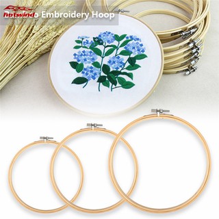 HW 5/6/8Inch Embroidery Cross Stitch Bamboo Hoop Frame Ring Wooden Hoop Round Sewing Tools