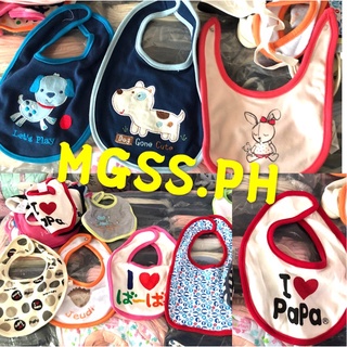 Mother and baby✟◊MGSS ph OVERRUNS BRANDED Baby triangle round bib cotton plastic（randomly given）sol (2)